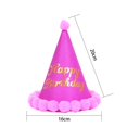 thumbnail image 3 of Decoración de fiesta de cumpleaños para niños y adultos, sombrero de Bola de Pelo, suministros de vestido de cumpleaños, venta al por mayor, 3 of 4