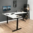 thumbnail image 7 of VIVO Electric 83" x 60" Stand Up Corner Desk, White Table Tops, Black Frame, 7 of 7