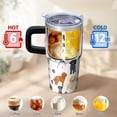 thumbnail image 6 of 20OZ Insulated Dog Office Tumbler with Handle Straw and Lid Paw Print Coffee Cup for Women Friends Great Holiday Birthday Presents Fits Most Car Cup Holders, 6 of 6