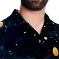 thumbnail image 5 of Taurus Constellation Men's Casual Printed Button Down Short Sleeve Poplin Hawaiian Beach Shirt with Spread Collar Tops, 5 of 6
