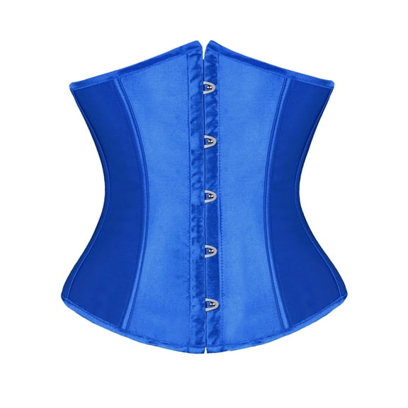 MISS MOLY Women's Lace Up Boned Corset Jacquard Brocade Waist Training Underbust Beige 2XL