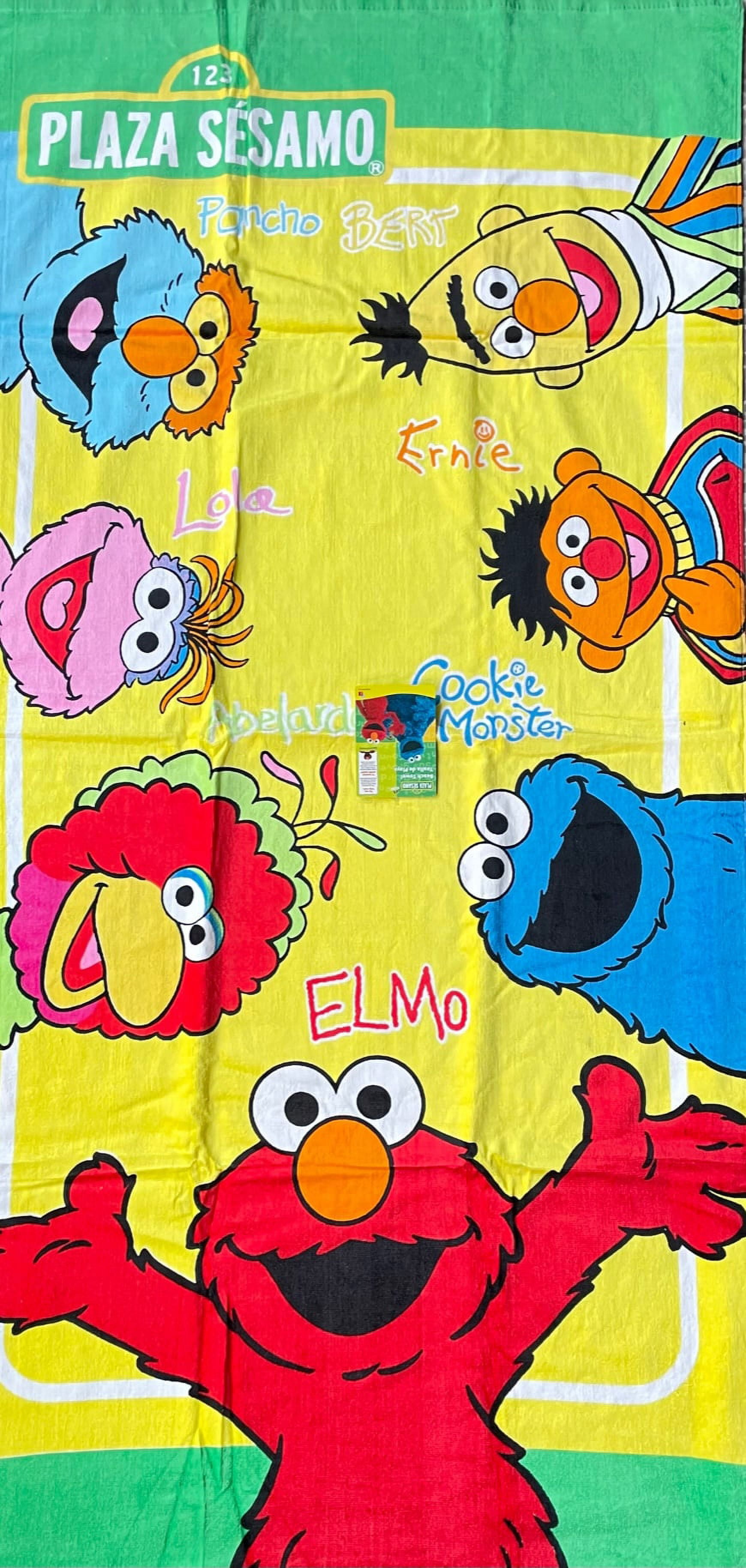 LOGOVISION Sesame Street Elmo Beach Towel - Officially Licensed, 30\" X 60\", Super Absorbent, Machine Washable