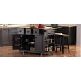 thumbnail image 2 of 53-inch Kitchen Island Cart with 3 AC Outlets and Height-Adjustable Shelves | Meet Power and Storage Needs in Kitchen, 2 of 5