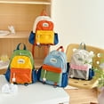 thumbnail image 5 of HUITKMM Cute School Bags with Bright Colors Canvas School Backpack with Insulation Packet, 5 of 8