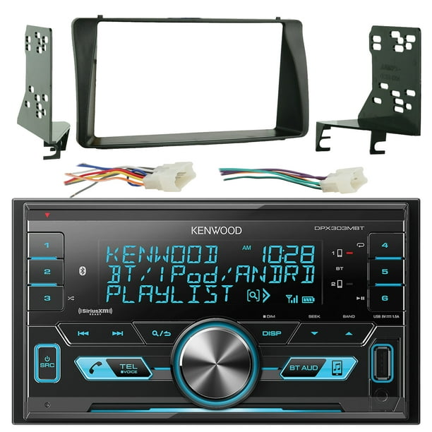 Kenwood DPX303MBT Double Din CD MP3 Player Stereo Receiver Bundle Combo