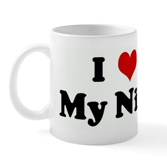 CafePress - I Love My Nini Mug - 11 oz Ceramic Mug - Novelty Coffee Tea Cup