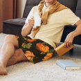 thumbnail image 3 of Haiem Orange Pumpkin Men's Pajama Short with Soft Woven Cotton Elastic Waistband Sleep Short-X-Large, 3 of 8