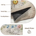 thumbnail image 6 of Spring Daisy 2'x6' Runner Rugs for Hallway Kitchen Bedside Non Slip, Pink Flowers Wreath Leaves Farmhouse Vintage Entryway Rug Runners with Rubber Backing, Long Carpet Runner for Laundry Room, 6 of 8