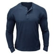 thumbnail image 2 of Royisotas Mens Athletic T Shirts Long Sleeve Casual Tops Pullover Button Down Henley Fashion Shirts for Men, 2 of 2