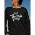 thumbnail image 2 of Oceanholic Cool Design Sweatshirt Women -Image by Shutterstock, Female 5X-Large, 2 of 4