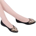 thumbnail image 1 of Zapatos Baile Planos para Mujer Zapatos Casuales Sin Cordones Con Punta Puntiaguda Y Diamantes Imitación Versátiles (Negro 36), 1 of 9