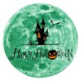 thumbnail image 1 of Halloween Wall Sticker PVC Pumpkin Castle Bat Luminous Moon Sticker Wall Decor, 1 of 10