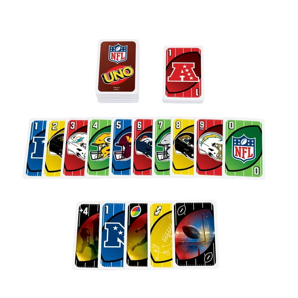 UNO NFL Card Game for Kids, Adults and Family Night, Features All