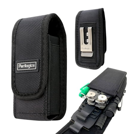 Perilogics Multitool Sheath with Magnetic Closure, Metal Clip Holster Fits Leatherman, Black