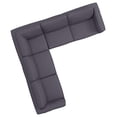 thumbnail image 4 of The Dense Durable Cotton Karlstad Corner Sofa Cover ( 2+3 / 3+2 ) Replacement, is Custom Made for IKEA Karlstad Sectional Slipcover Replacement (Pure Dark Gray), 4 of 4
