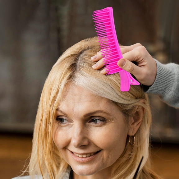 Toyvian Hair Clips For Hair Stylist Plastic Violet 4pcs Perming Separation For Women