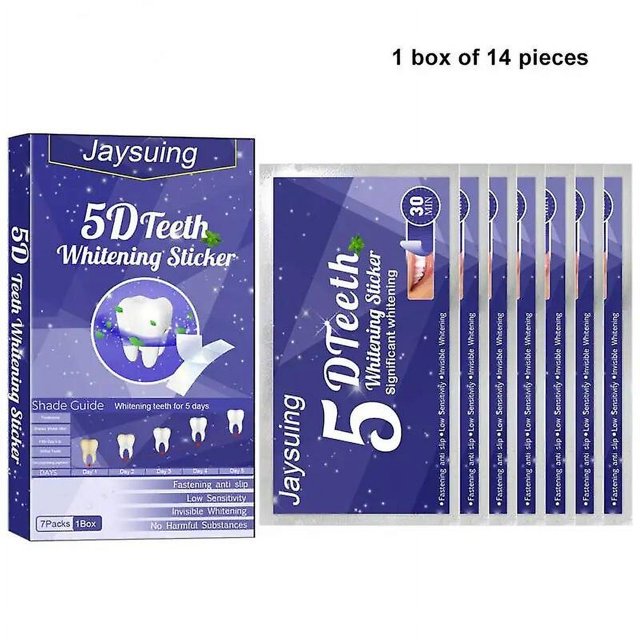 14 Pairs Teeth Whitening Strips Dry Toothpaste Whitening Sticky Whitening Gel Strips False Teeth Oral Care Hygiene Toothpaste~16067--