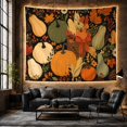 thumbnail image 6 of Illustrative Arrangement Elements With Autumn Variety Pumpkins, Mystical Fantasy for Space Lovers, Wall Decor, Halloween Gift, Tapestry Wall Hanging for Dorm and Living Room, 6 of 7