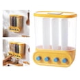 thumbnail image 3 of ziyahi Wall-Mounted Dry Food Storage Dispenser Grains Rice Box Candy Organizer 4 Grid Yellow, 3 of 8