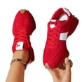 thumbnail image 5 of Willtoo Women's Platform Fashion Sneakers Retro Classic Trainers Casual Lace-up Stylish Tennis Running Walking Shoes, 5 of 6