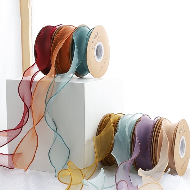 Decoración hogareña Gwong 1 rollo 10 yardas cinta exquisita hilo multifuncional hilo decorativo DIY artesanía ondulada cinta para embalaje de regalo Gwong 21068072