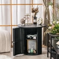 thumbnail image 7 of Solid Wood Black Side Table with Storage Modern Design Style Living Room, 7 of 7