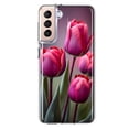 thumbnail image 1 of MUNDAZE Samsung Galaxy S21 Plus Pink Tulip Flowers Floral Shockproof Clear Hybrid Protective Phone Case Cover, 1 of 5