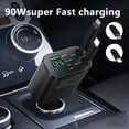 thumbnail image 4 of Car Charger USB C Fast Charge,90W Retractable Car Charger Adapter with Multiport & LED Voltage Display,Cigarette Lighter Adapter Fast Car Charger for iPhone 16/15,Samsung, 4 of 11