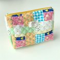 thumbnail image 4 of Bolsa de almacenamiento floral, bolsa de cosméticos de gran capacidad, bolsa de forro, almacenamiento portátil, organizador para estudiantes, lavado, tela de algodón acolchada, 4 of 6