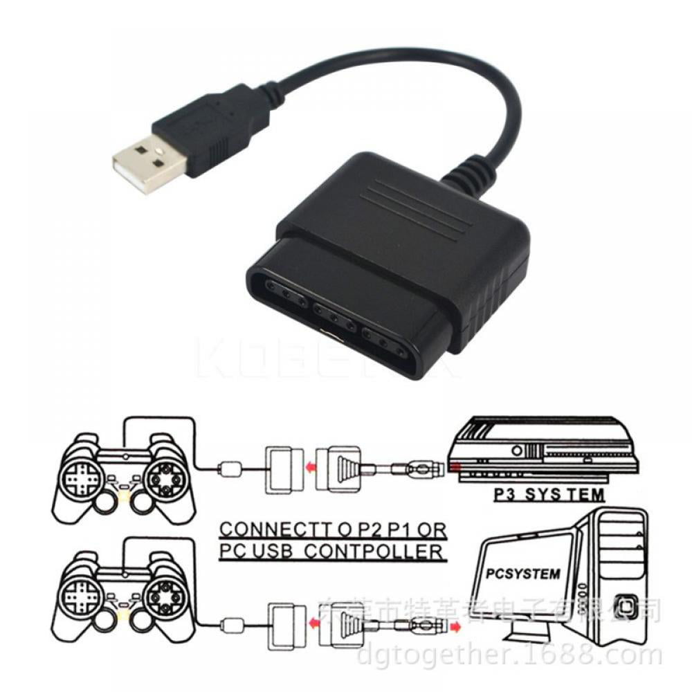 PS2 PC Controller Adapter Converter with Microphone Port 