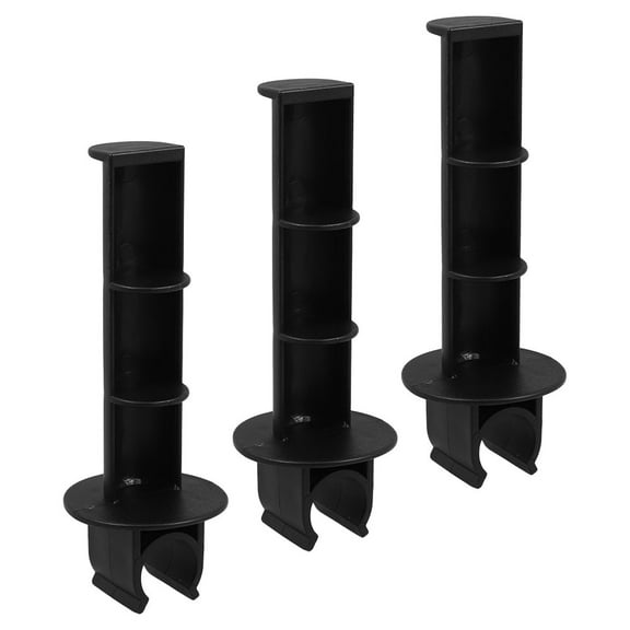 PBPBOX 3Pcs Toilet Tissue Holder Plastic Black for Bathroom Commode Chair or Wheelchair