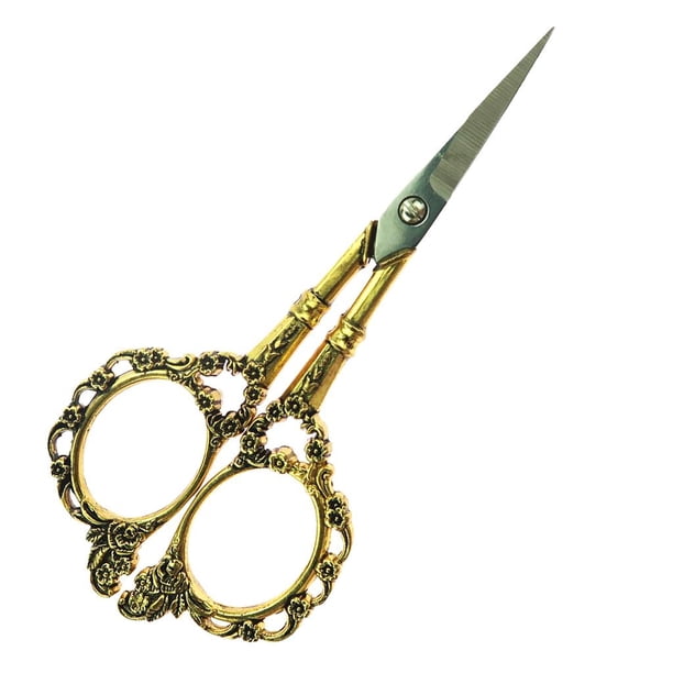 Tijeras de Costura de Sastre de Acero Inoxidable de Estilo Europeo Vintage Herramienta de de Bricoje Oro Macarena Tijeras de corte a medida
