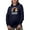 Navy, variant on That's What I Do, I Pet Cats, I Read Books & I Know Things - Cat & Book Lover Quote, Black Hooded Sweatshirt or Hoodie, Medium