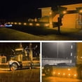 thumbnail image 4 of Clearance! Watermelon Side Marker Lights for Trucks Trailers–12V 24V LED Lights with Stainless Ring IP65 Multi Color Lens–Easy Install Vehicle Accessories for Semi Trucks Night Lights,White, 4 of 8