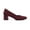 BURGUNDY, variant on BURUDANI Women's Chunky Low Block Heels Square Toe Work Pumps Comfortable Knitted Closed Toe Dress Wedding Shoes
