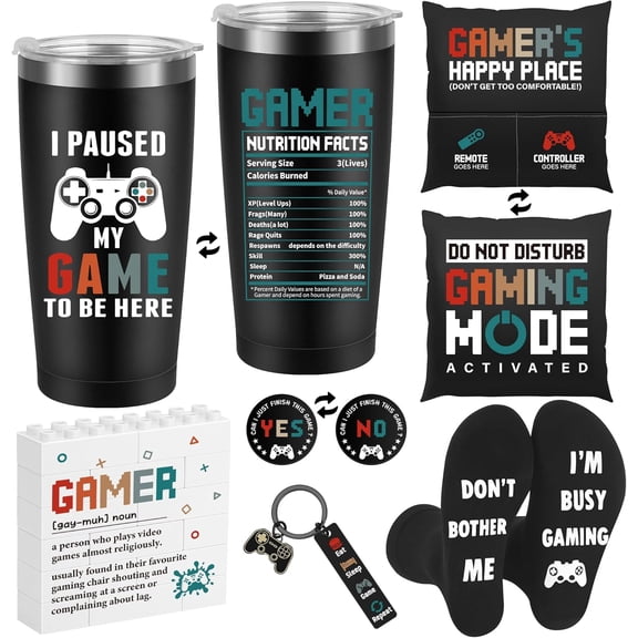 Gamer Gifts for Men Boyfriend Dad Brother Birthday Day, 2026 Graduation Gift for Son, Gaming Accessories for Room, Gaming Stuff - Gamer Gift Set Box