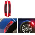 thumbnail image 1 of 2 Pcs Autocollants 3D Super Réfléchissants Bandes en Fibre de Carbone Protection Anti-Rayures pour Moyeu de Roue de Voiture Autocollants de Garniture Réflecteur de Sécurité, 1 of 6