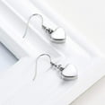 thumbnail image 2 of Heart Cremation Jewelry Drop & Dangle Earrings for Ashes Stainless Steel Memorial Urn Earrings Keepsake Memorial Pendant Ash Jewelry, 2 of 5