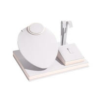 Kuntesetty Jewelry Display Necklace Earring Set Display Stand for Home Selling Showcase gray