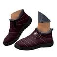 thumbnail image 3 of CAICJ98 Snow Boots for Women Comfortable Warm Lined Ankle Booties Slip On Waterproof Short Boots Outdoor Womens Boots Winter (Wine,Size 7.5), 3 of 9