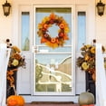 thumbnail image 6 of 14 Inch Fall Wreath Autumn Decorations for Front Door with Maple Leaves Pumpkins and Berries Harvest Thanksgiving Halloween Farmhouse Decor Indoor Outdoor Wall Window Hanging,, 6 of 7