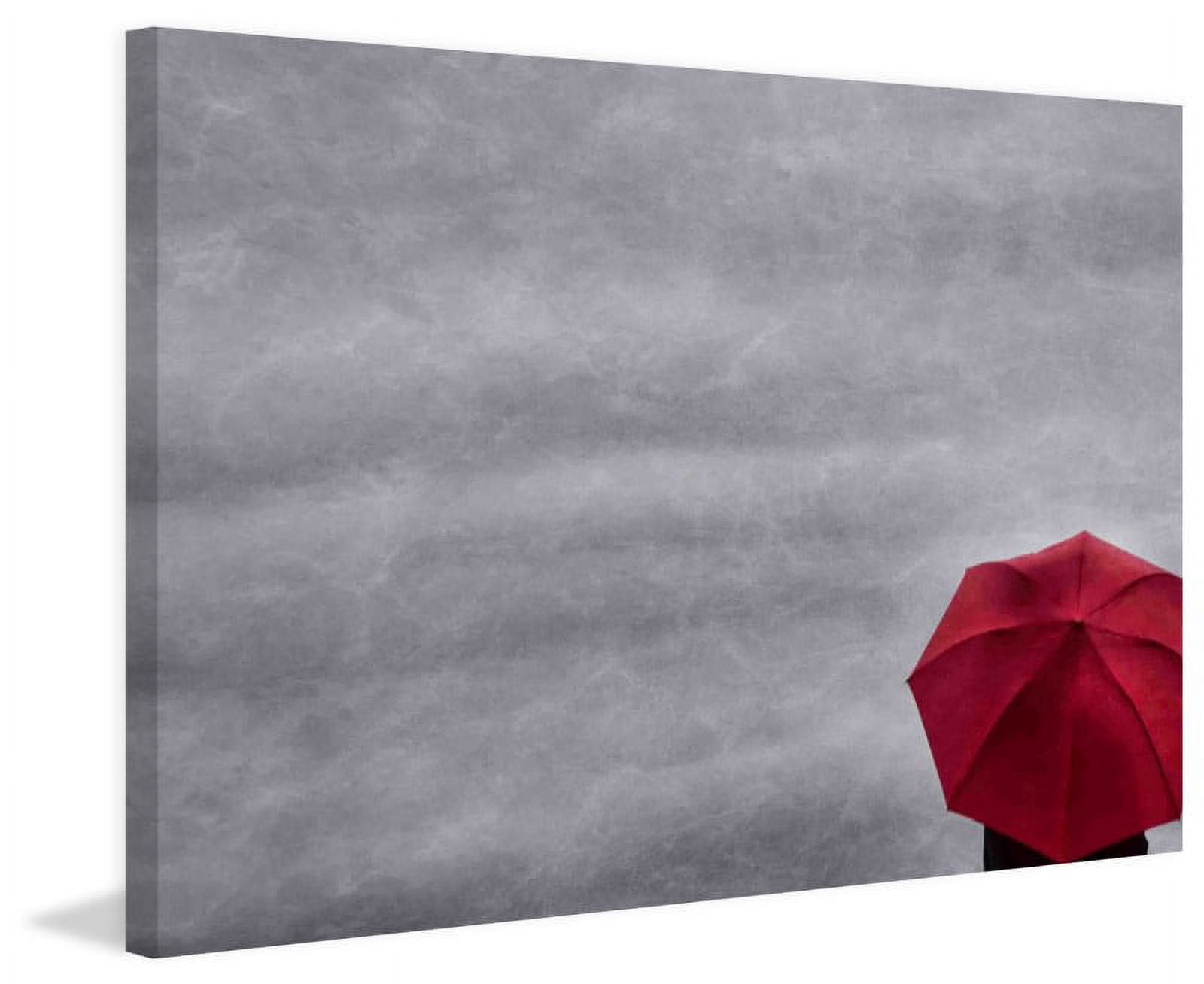 Marmont Hill "Little Red Umbrella 2" Painting Print on Canvas