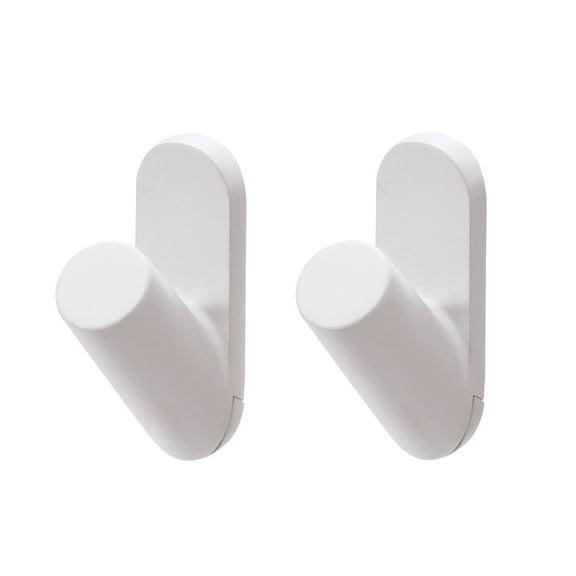 iDesign 2-Piece Adhesive Shower Hooks – Berkley Collection – Coconut/White