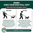 thumbnail image 3 of Sporn Non-Friction Dog Training Leash, Heavy-Duty Non-Slip Padded Nylon Dog Leash 4ft for Maximum Control, No Pull Dog Leash with Trigger Snap Buckle, Patented Design Dog Leash, Black, 3 of 7