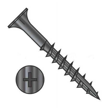 

Standard Wood Screw - Phillips Drive Flat Head - Black Oxide Steel - 8 Thread - 1-5/8 Long - Type 17 Point