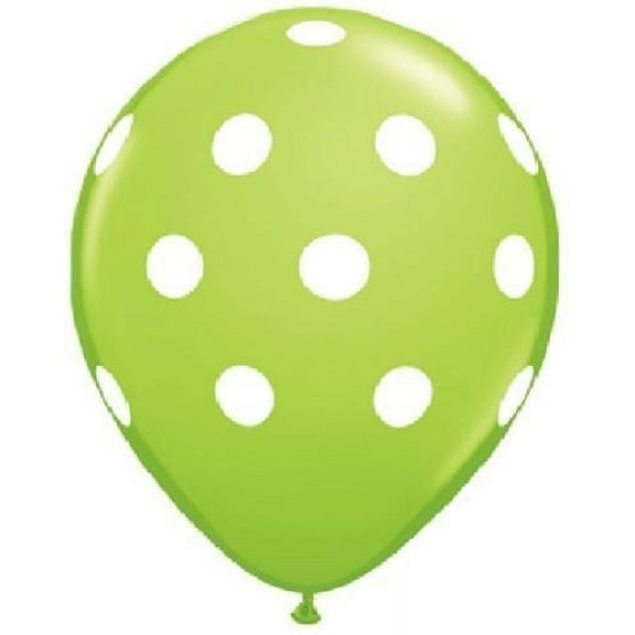 POLKA Dots LIGHT LIME GREEN (12) Dotted Party LATEX Helium Quality BALLOONS