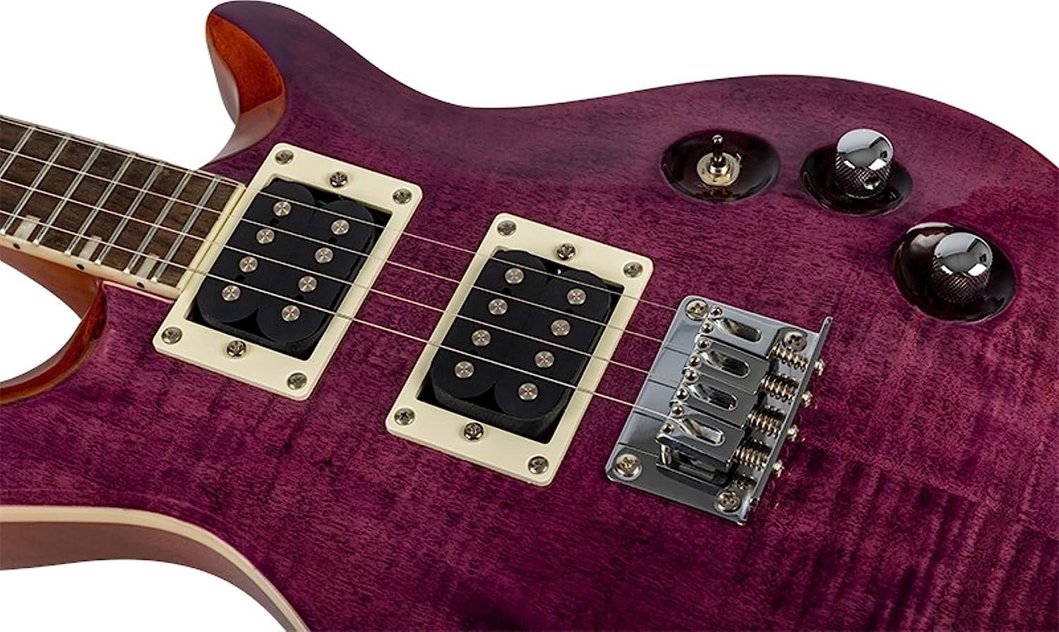 Flight Vanguard Solid Body Electric Ukulele Transparent Purple