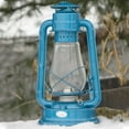 thumbnail image 2 of dietz #80 blizzard hurricane oil lamp burning lantern blue, 2 of 2