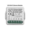 thumbnail image 2 of Tuya Wifi Smart Dimmer Switch Module 10A Support 2 Way Control 2 Gang Compatible for Google Home Alexa Smart Life App, 2 of 5