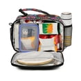 thumbnail image 2 of FORMRS Student Insulated Lunch Bag with Shoulder Strap Reusable Cooler Box for School, Vibrant Flowers Pattern, 2 of 9